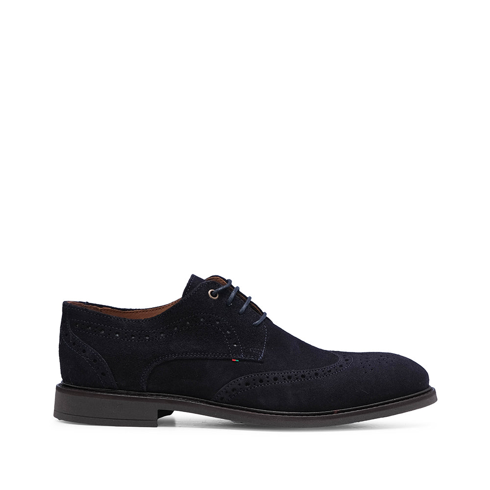 Sapato Casual Homem Camurça Azul