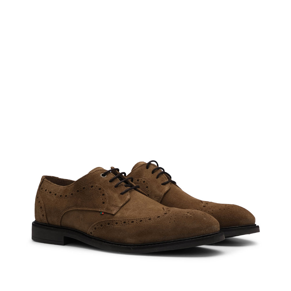 Sapato Casual Homem Camurça Camel