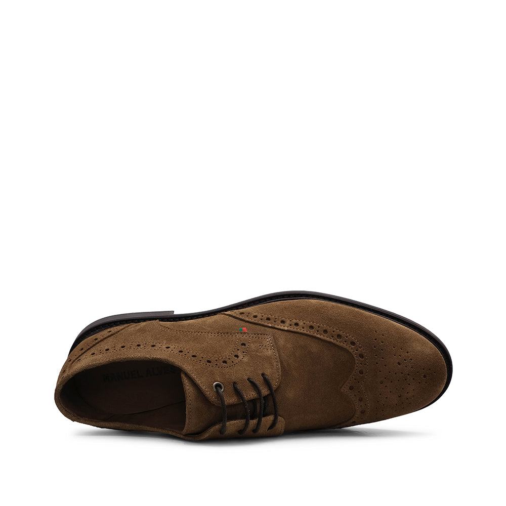 Sapato Casual Homem Camurça Camel
