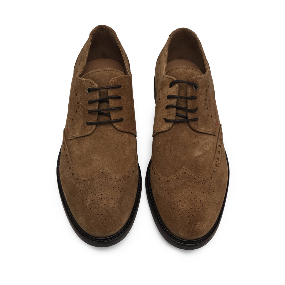 Sapato Casual Homem Camurça Camel