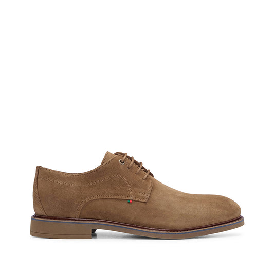 Sapato Casual Homem Camurça Camel