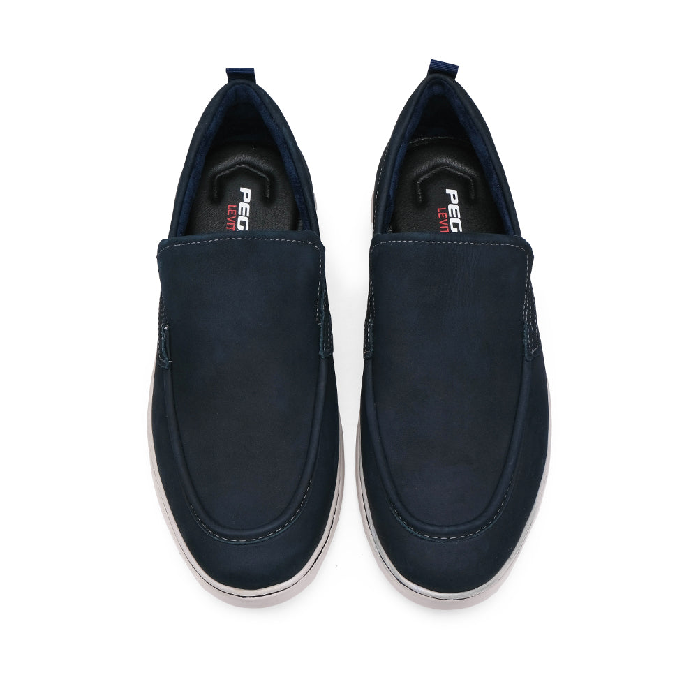 Sapato Mocassim Homem Pele Azul Marinho