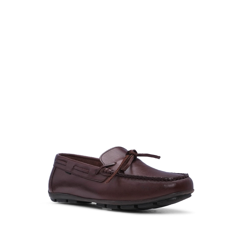 Sapato Mocassim Homem Pele Castanho