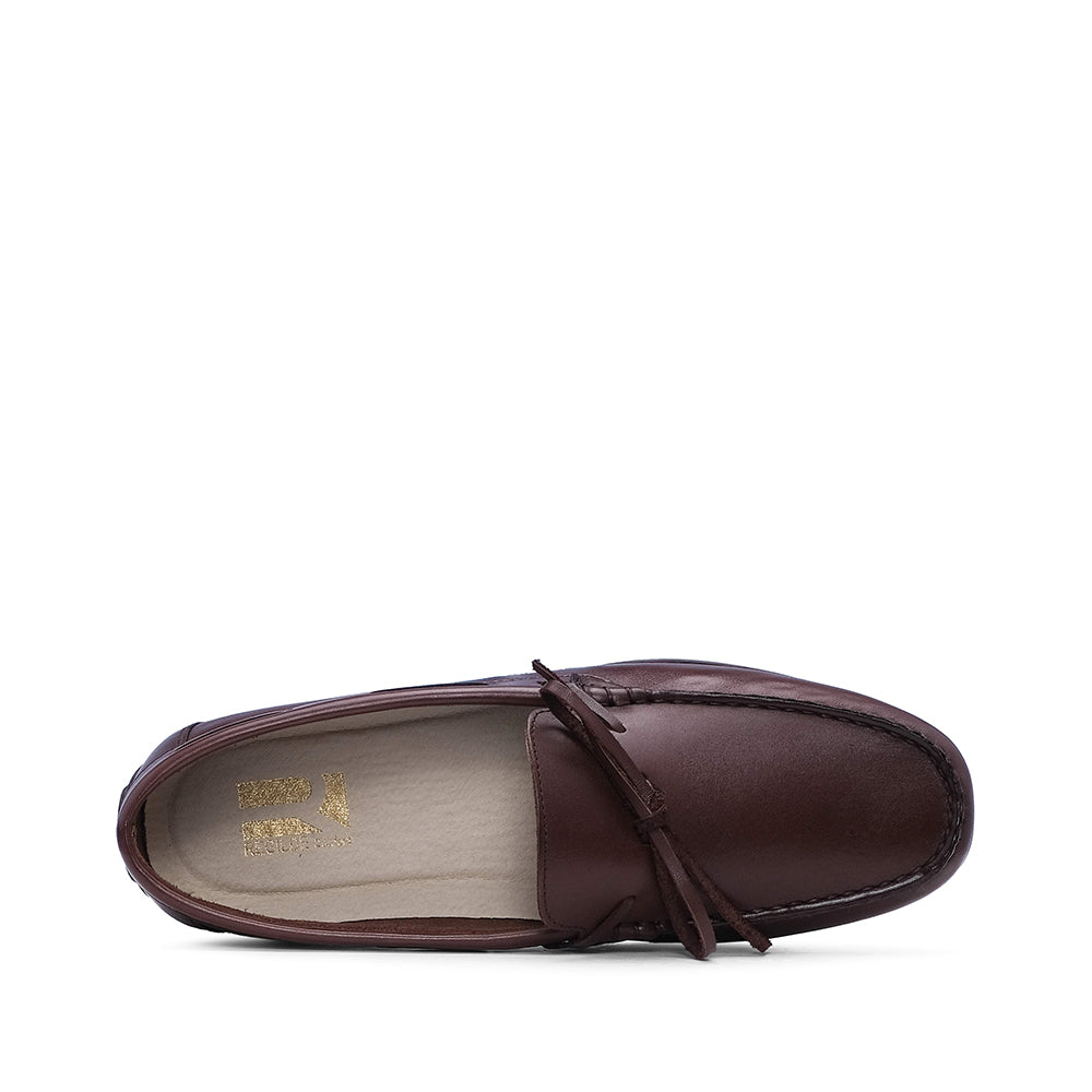 Sapato Mocassim Homem Pele Castanho