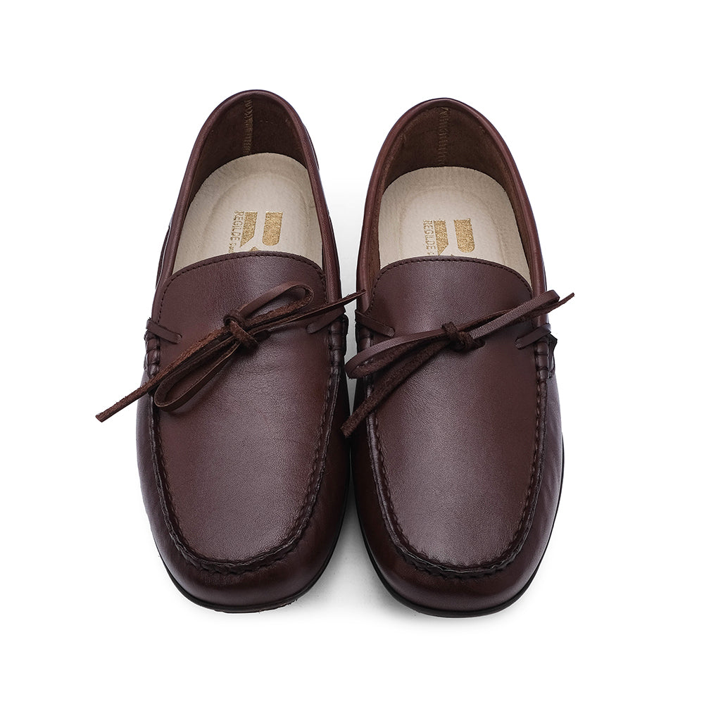 Sapato Mocassim Homem Pele Castanho