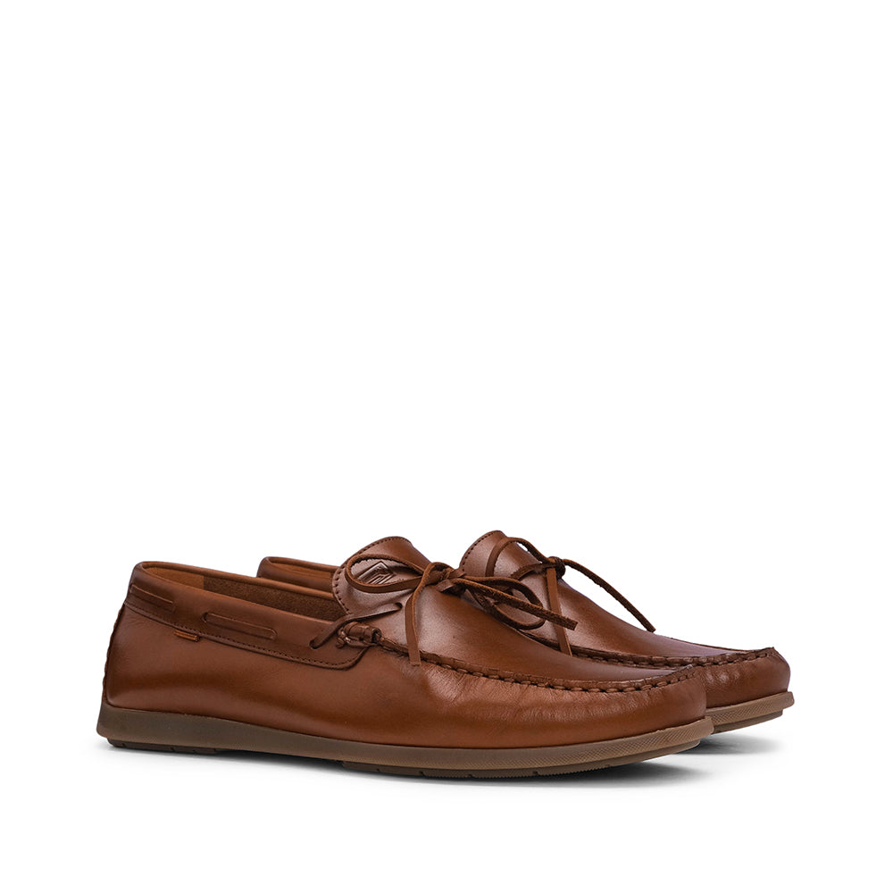 Sapato Mocassim Homem Pele Camel