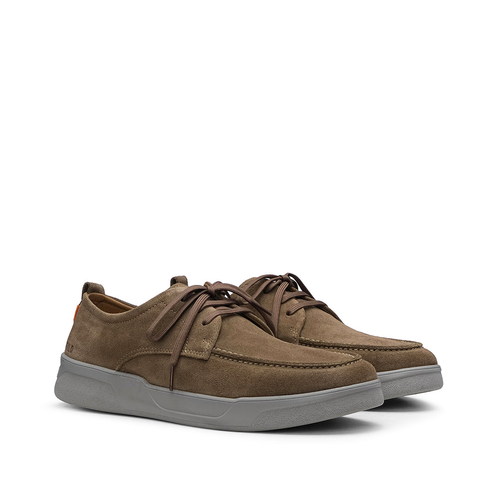 Sapato Casual Homem Camurça Taupe