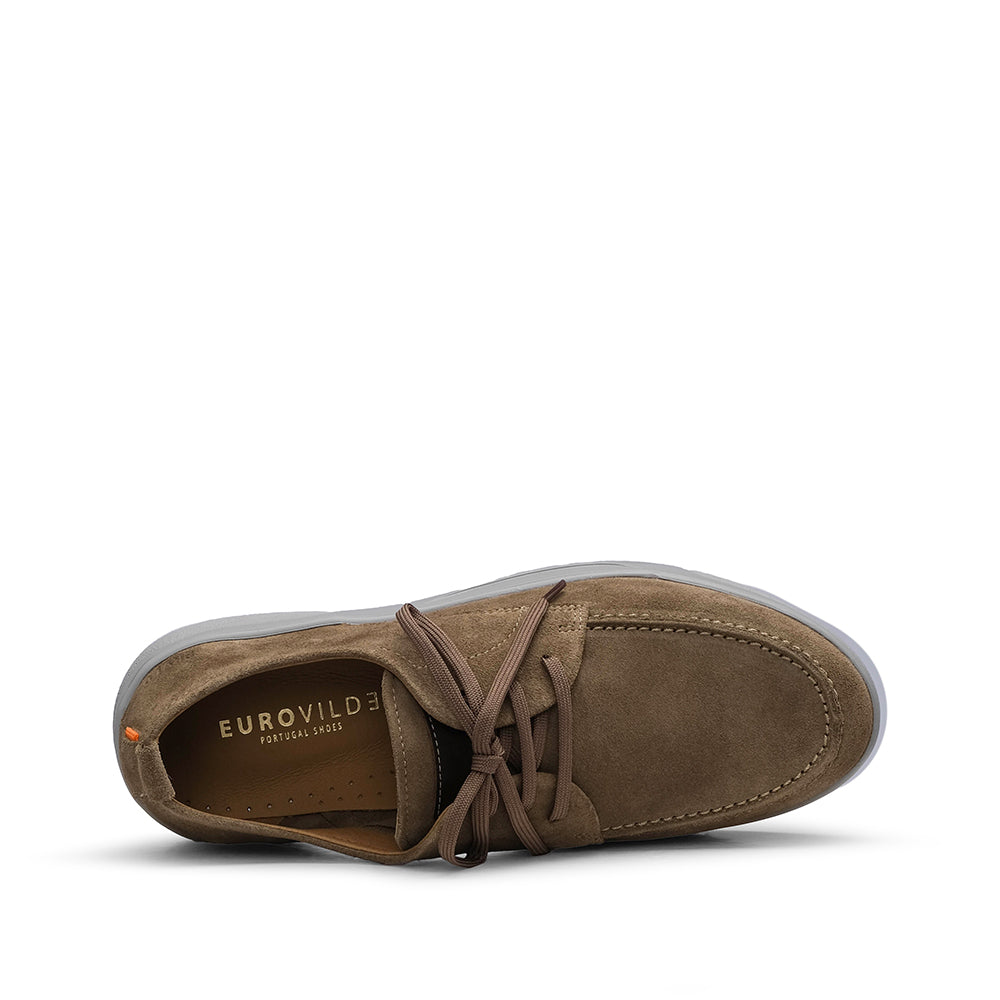 Sapato Casual Homem Camurça Taupe