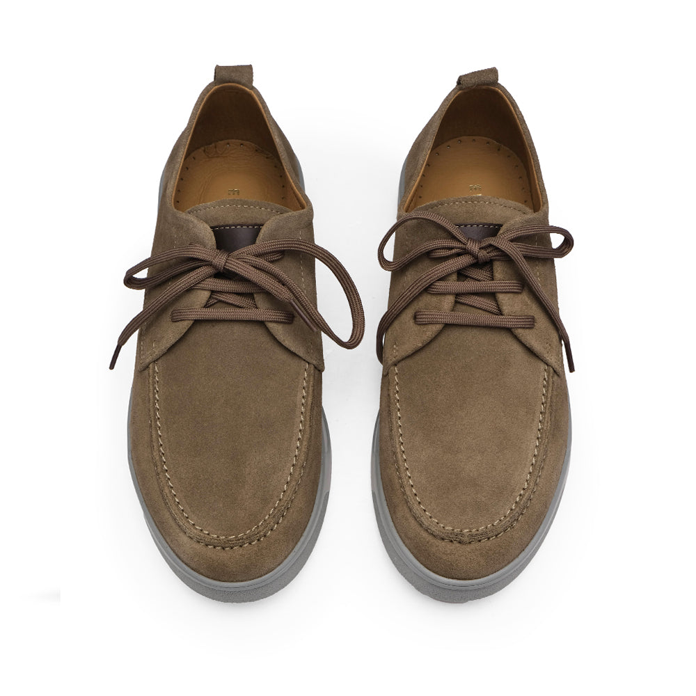 Sapato Casual Homem Camurça Taupe