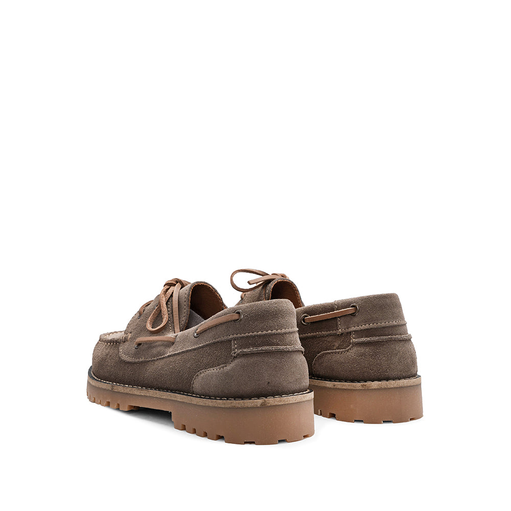 Sapato Vela Homem Camurça Taupe