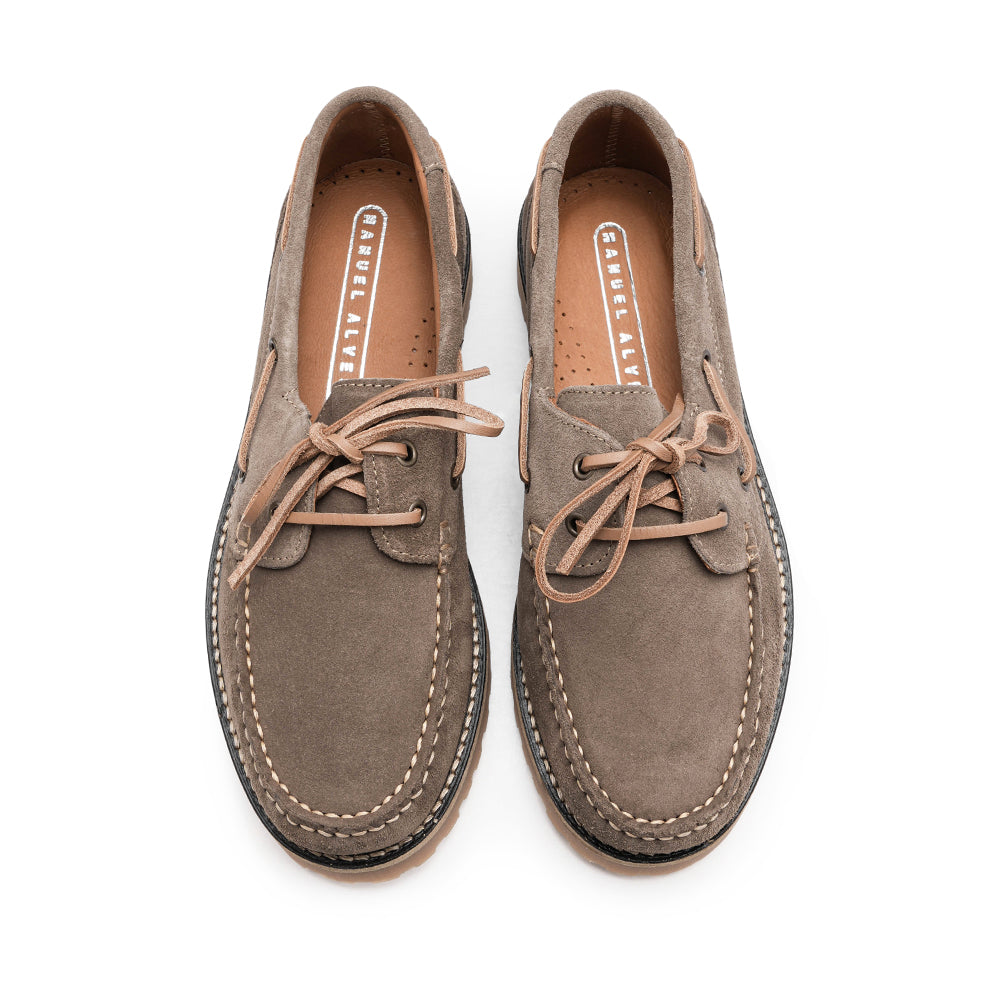 Sapato Vela Homem Camurça Taupe