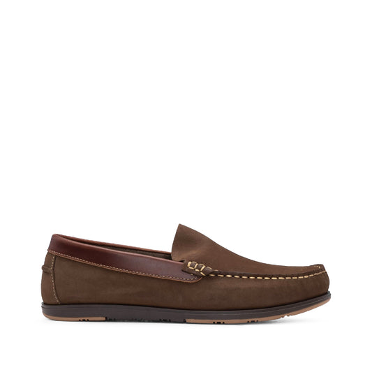 Sapato Mocassim Homem Nobuck Camel