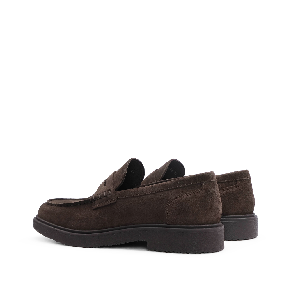 Sapato Mocassim Homem Camurça Castanho