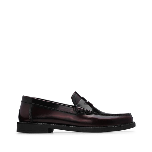 Sapato Mocassim Homem Polido Bordeaux