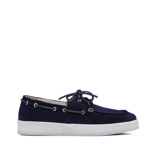 Sapato Casual Homem Camurça Azul Marinho