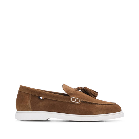 Sapato Mocassim Homem Camurça Camel