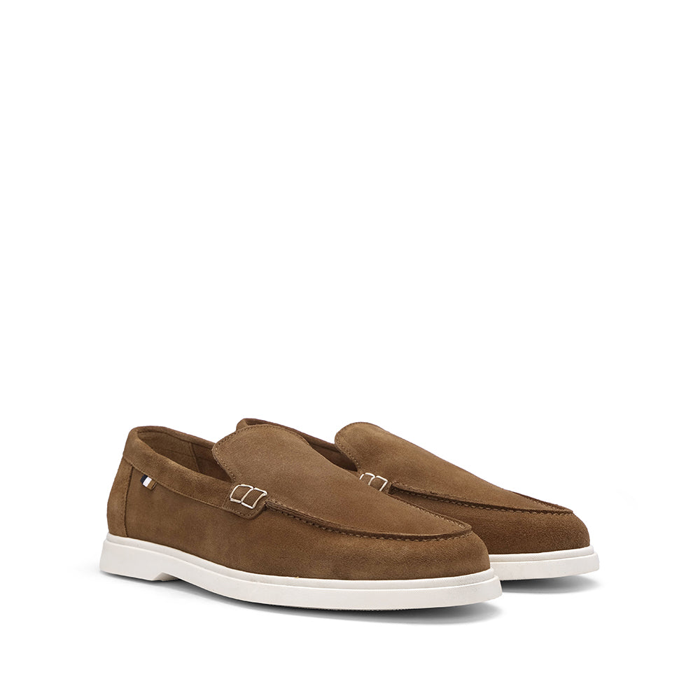 Sapato Mocassim Homem Camurça Camel