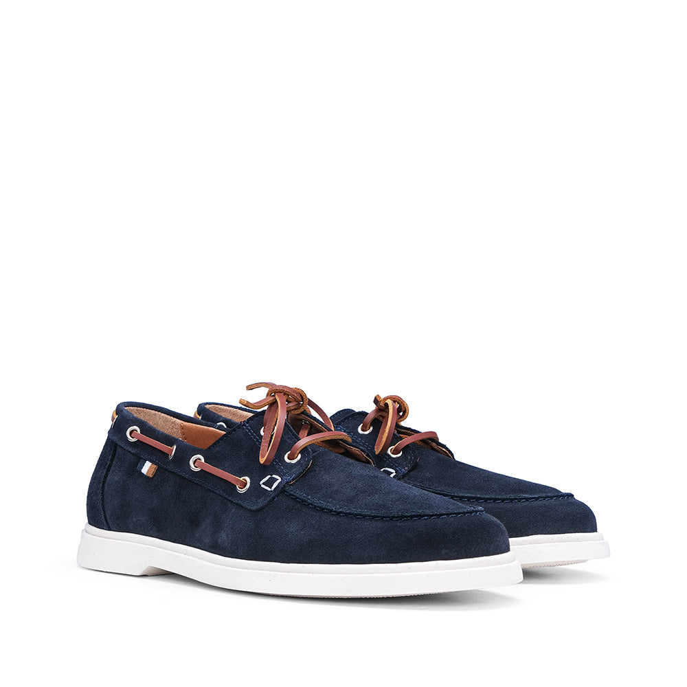 Sapato Vela Homem Camurça Azul Marinho