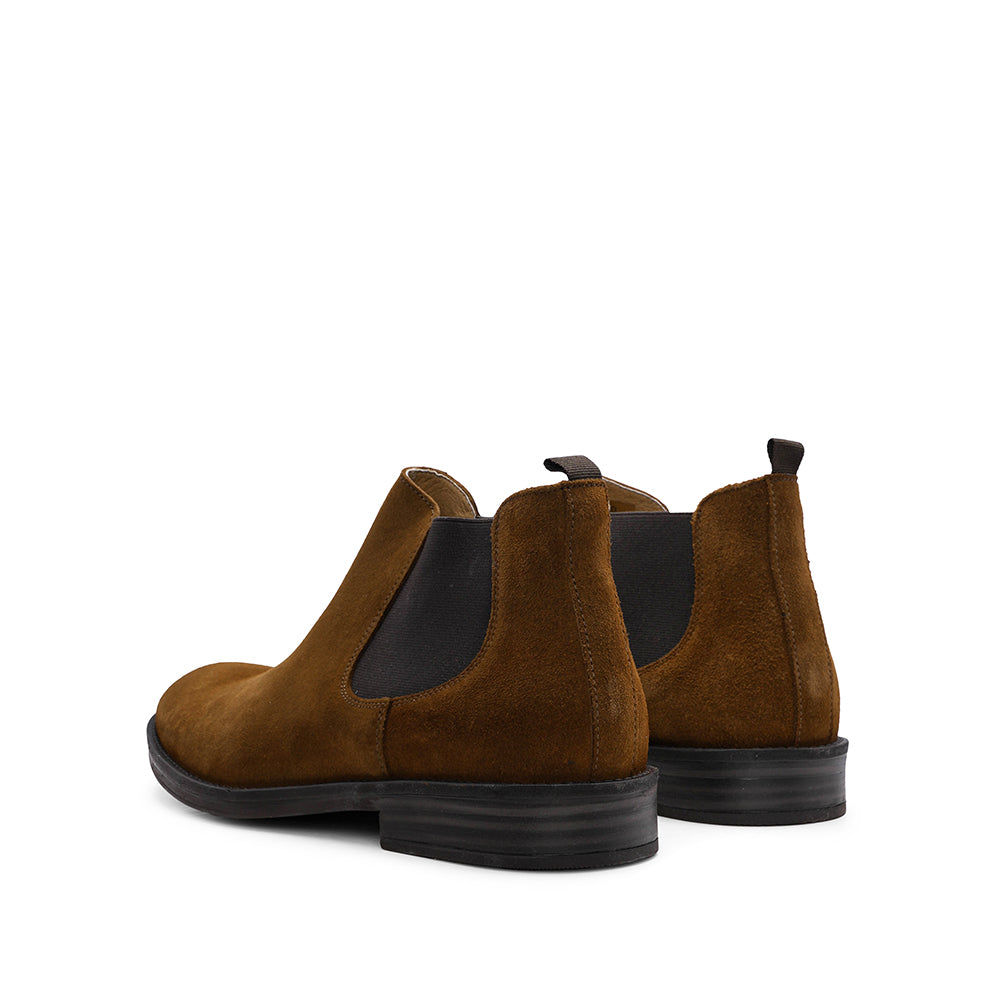 Botim Casual Homem Camurça Camel