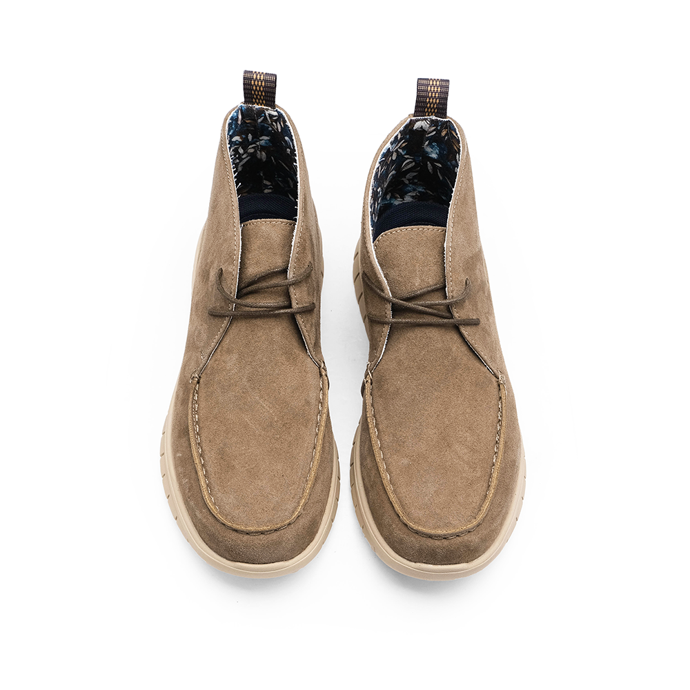 Botim Casual Homem Camurça Taupe