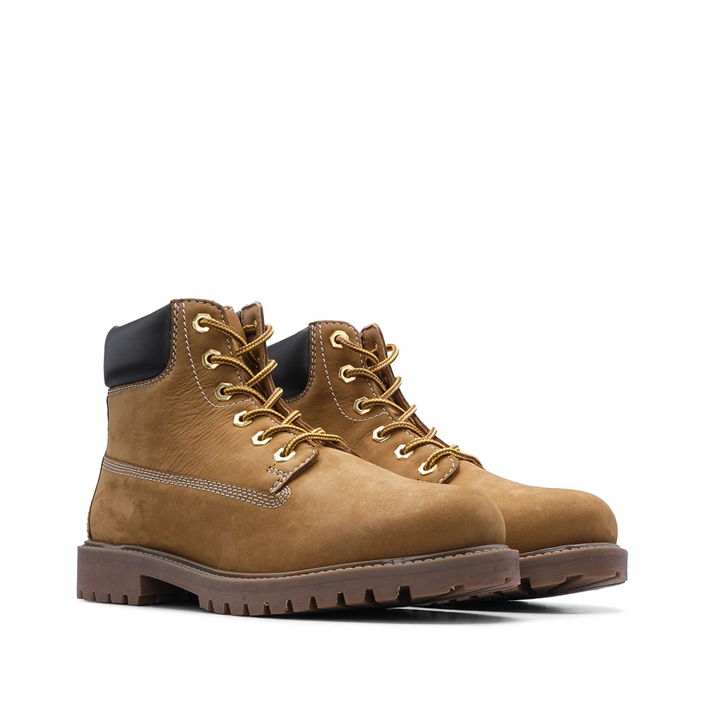 Bota Casual Homem Nobuck Camel