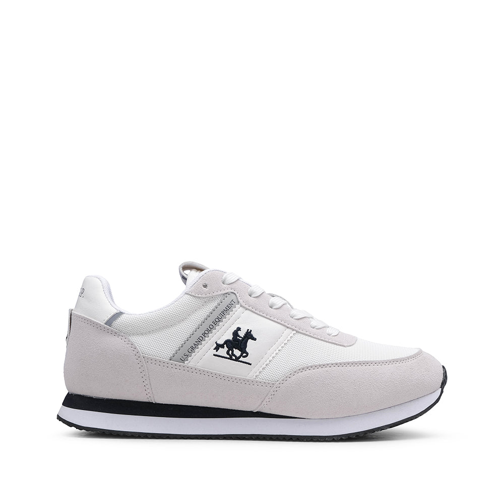 Sapatilha Casual Homem Pele Sintética Branco E Cinza