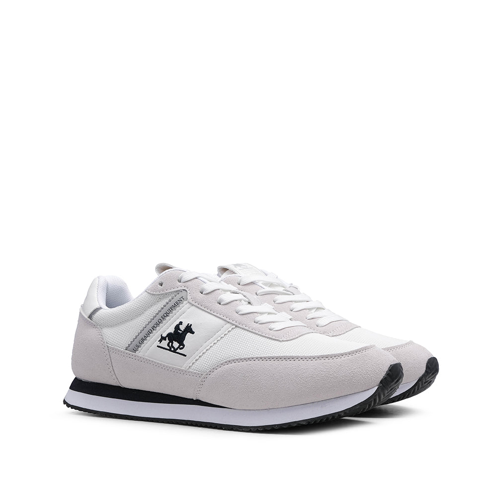 Sapatilha Casual Homem Pele Sintética Branco E Cinza