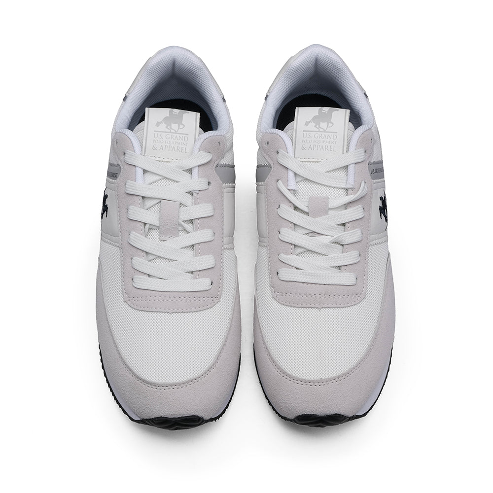 Sapatilha Casual Homem Pele Sintética Branco E Cinza