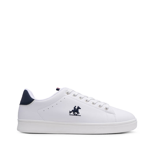 Sapatilha Casual Homem Pele Sintética Branco E Azul