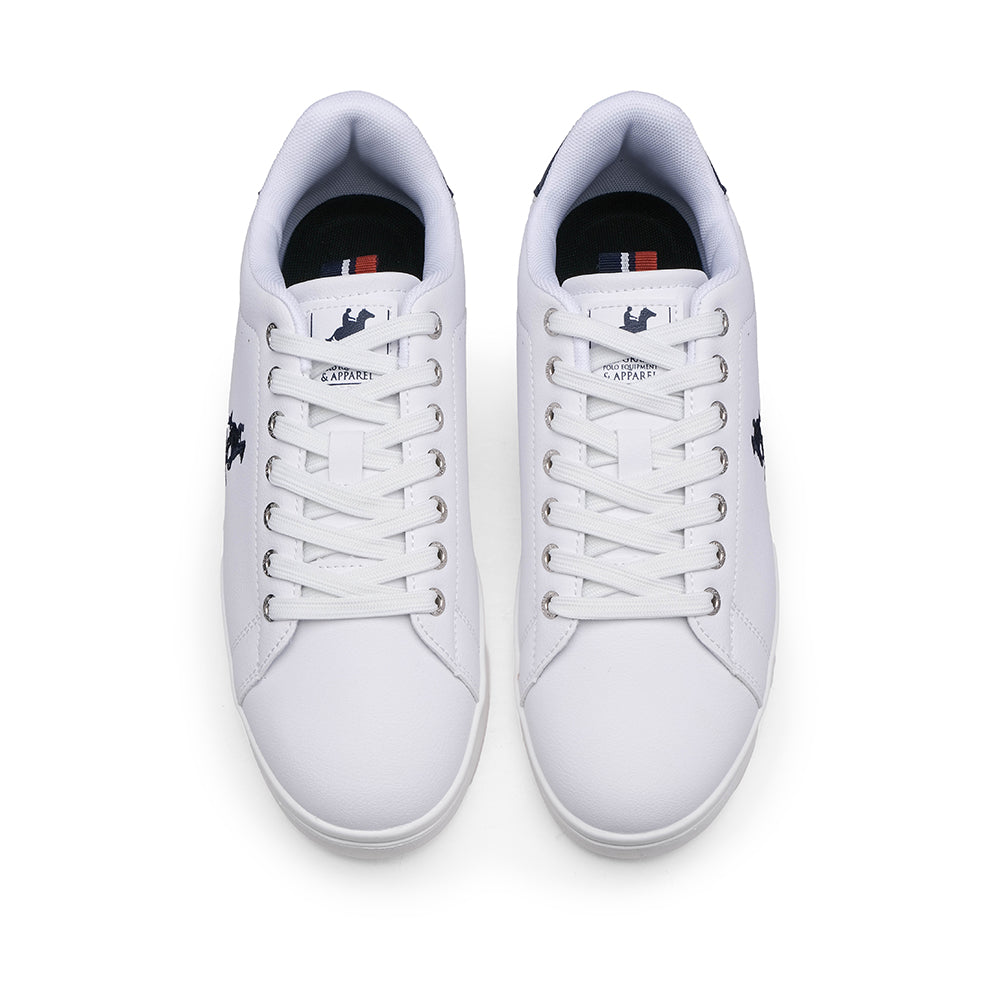 Sapatilha Casual Homem Pele Sintética Branco E Azul