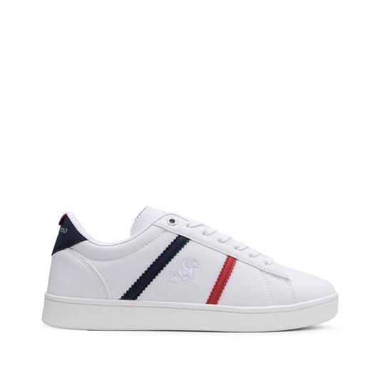 Sapatilha Casual Homem Pele Sintética Branco E Azul