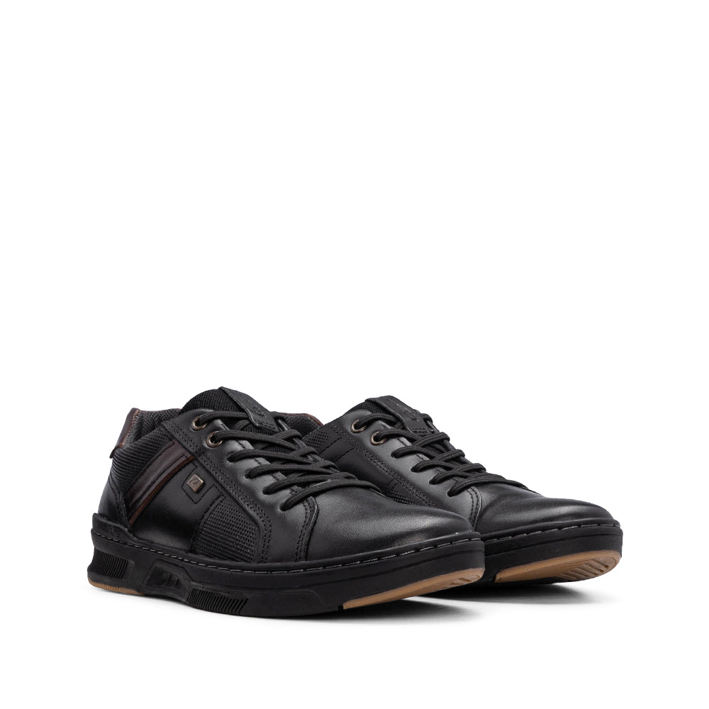 Sapatilha Casual Homem Pele Preto