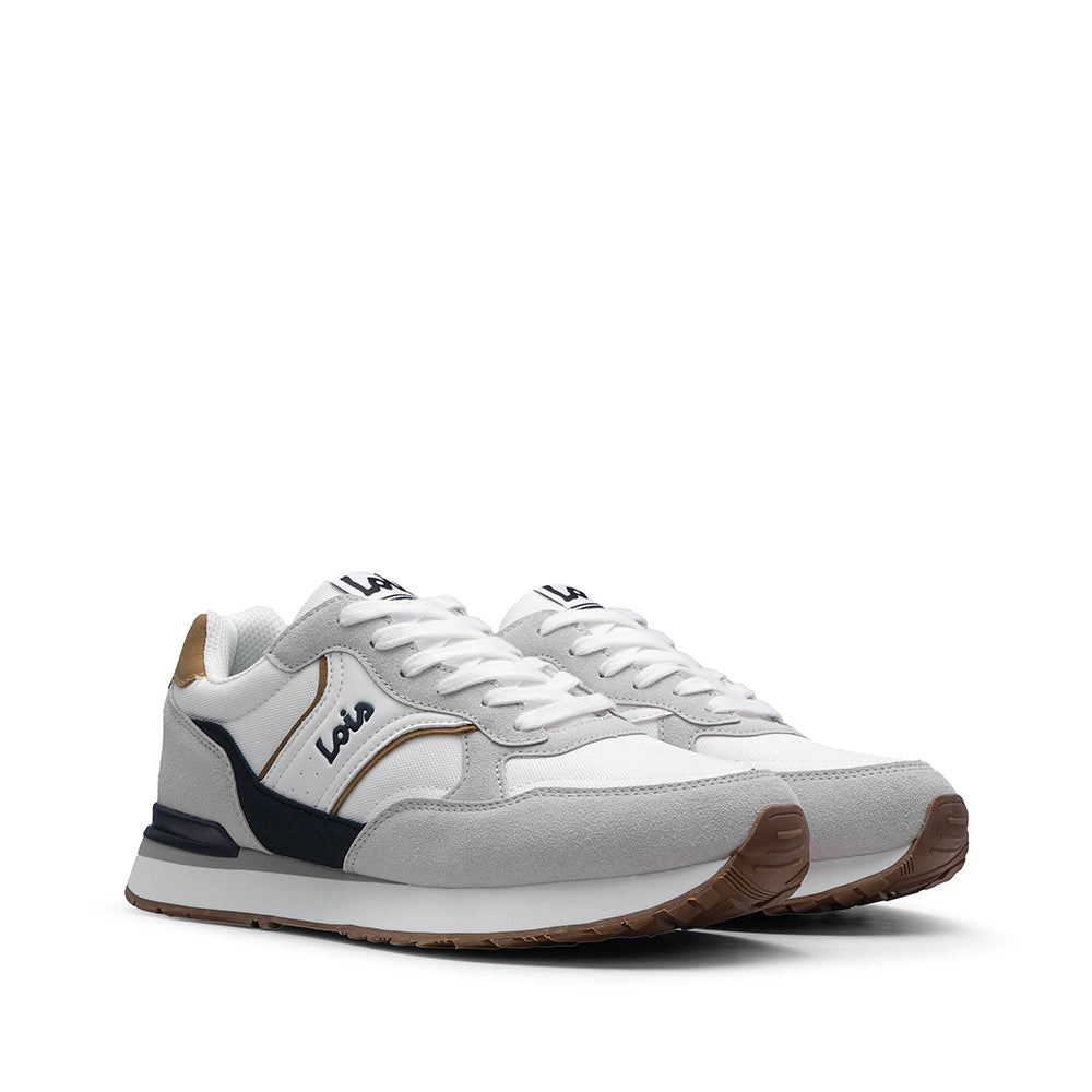 Sapatilha Casual Homem Branco E Cinza