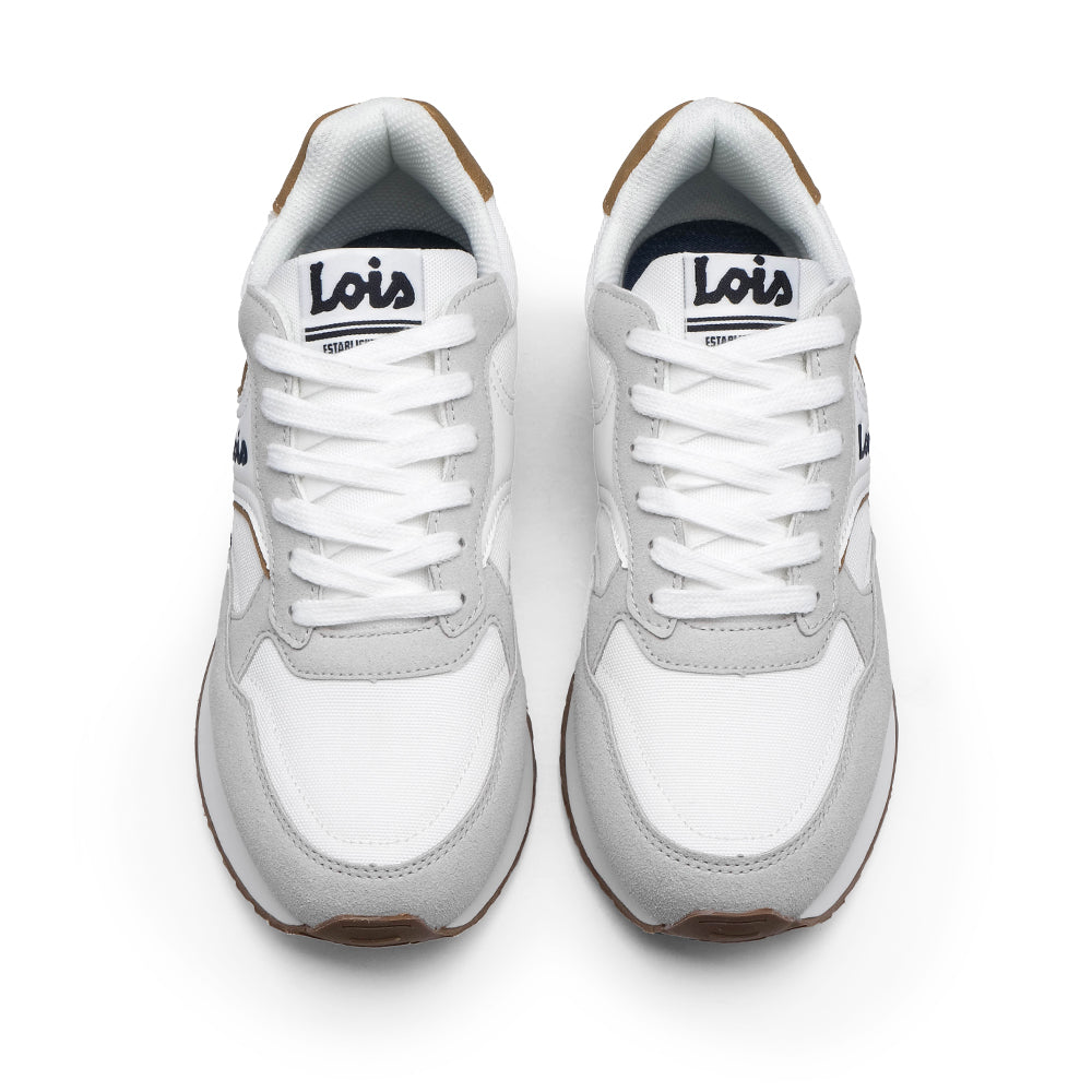 Sapatilha Casual Homem Branco E Cinza