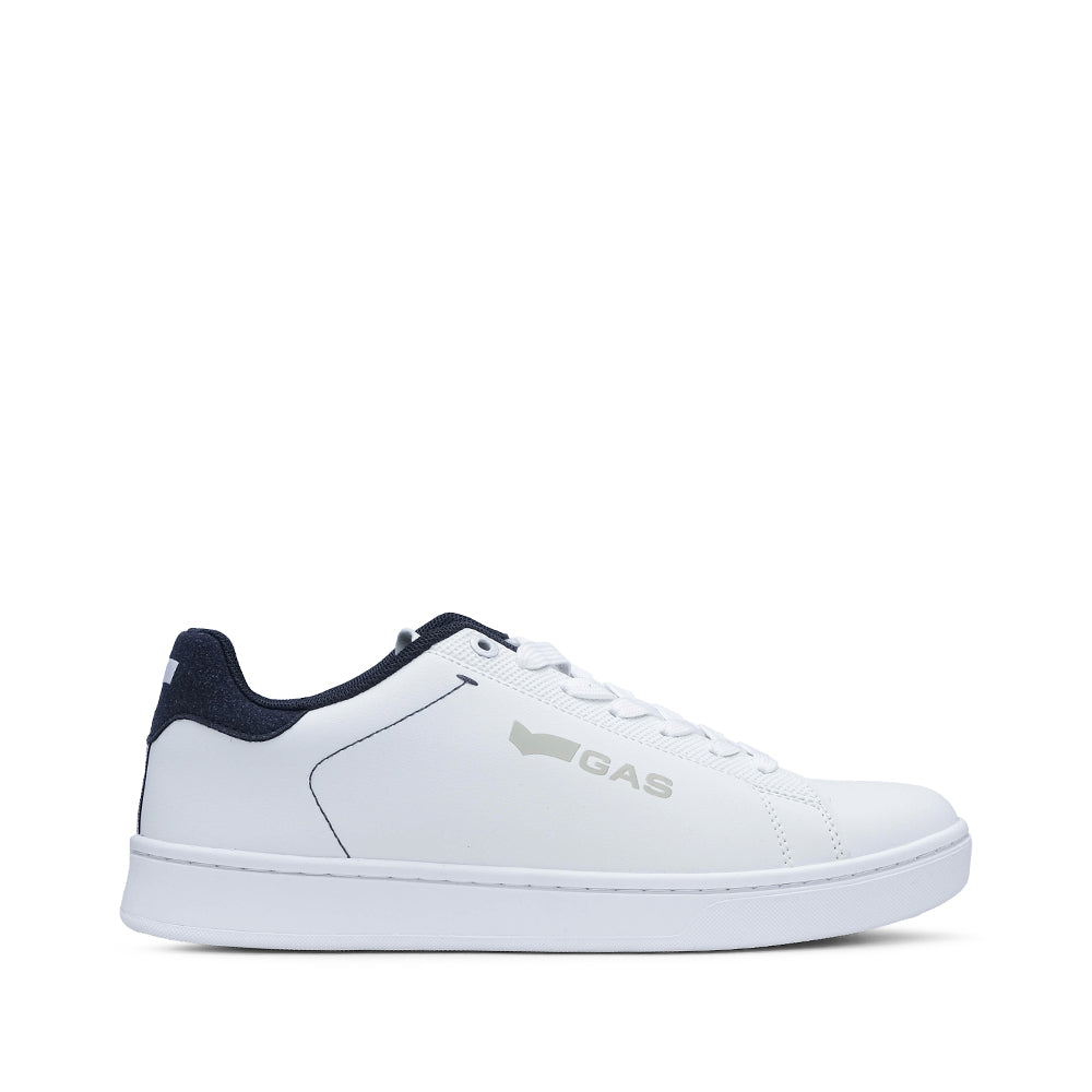 Sapatilha Casual Homem Pele Sintética Branco E Azul