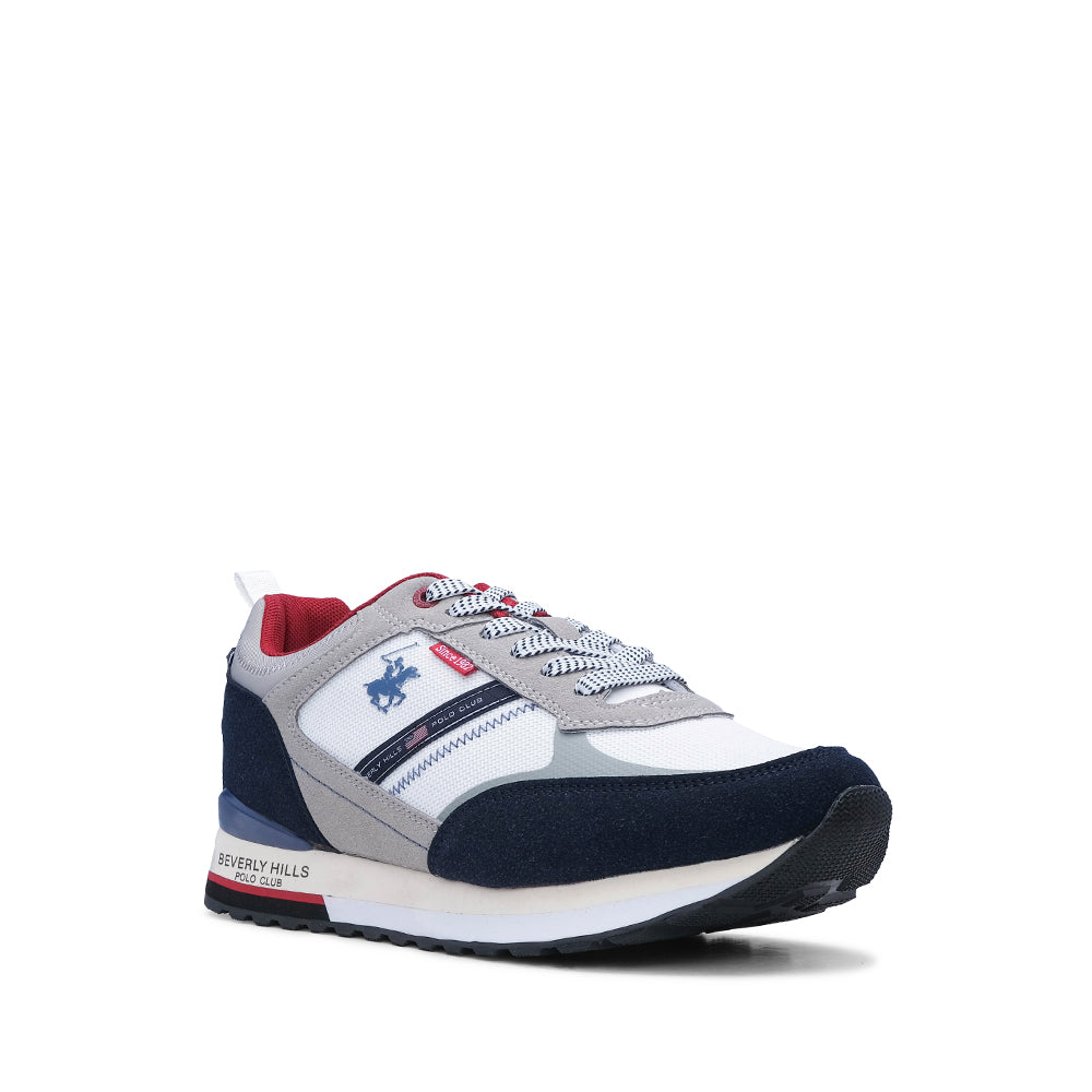 Sapatilha Casual Homem Pele Sintética Branco E Azul