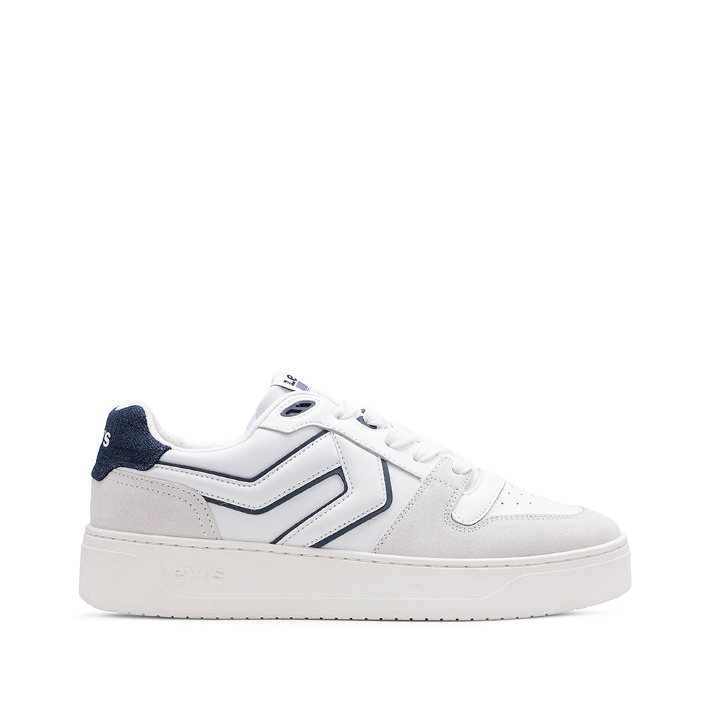 Sapatilha Casual Homem Pele Sintética Branco E Azul