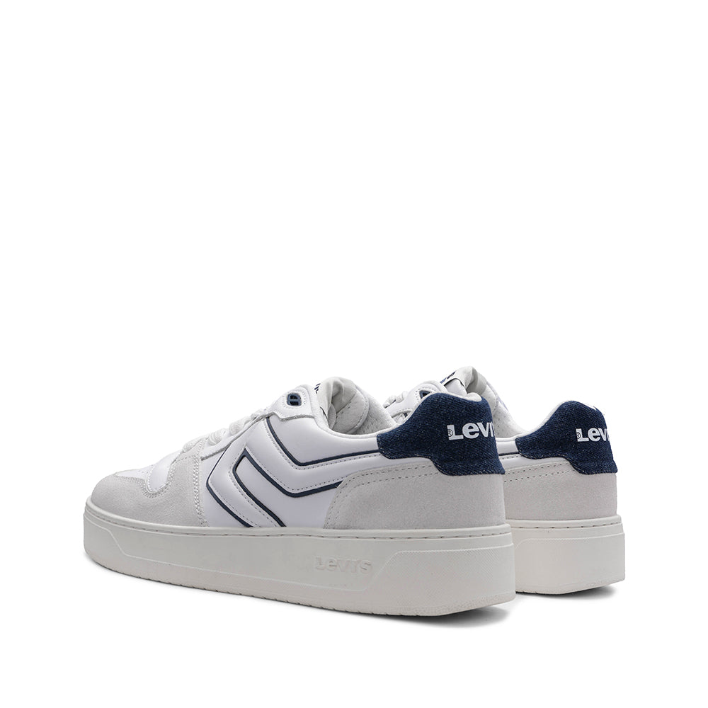 Sapatilha Casual Homem Pele Sintética Branco E Azul