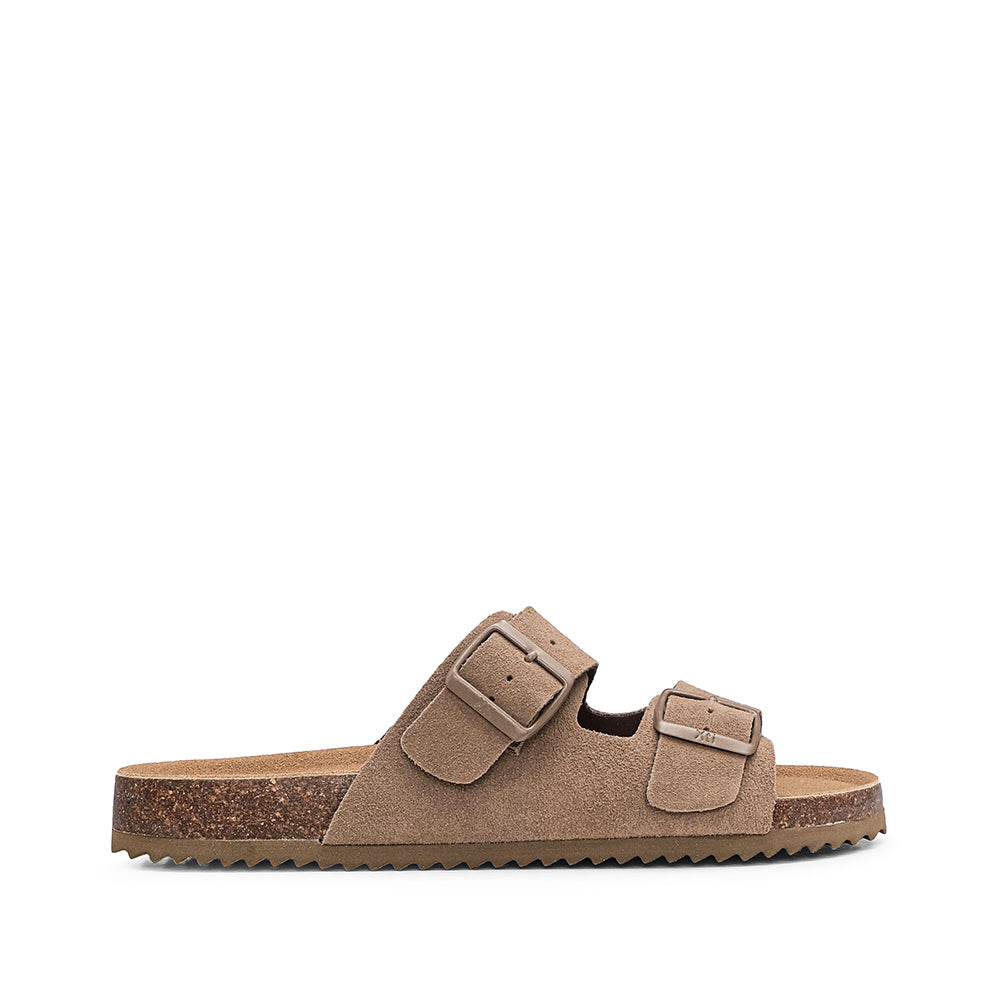 Chinelo Casual Homem Camurça Taupe