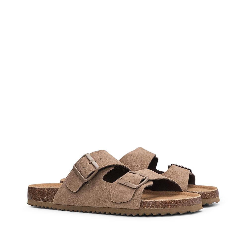 Chinelo Casual Homem Camurça Taupe