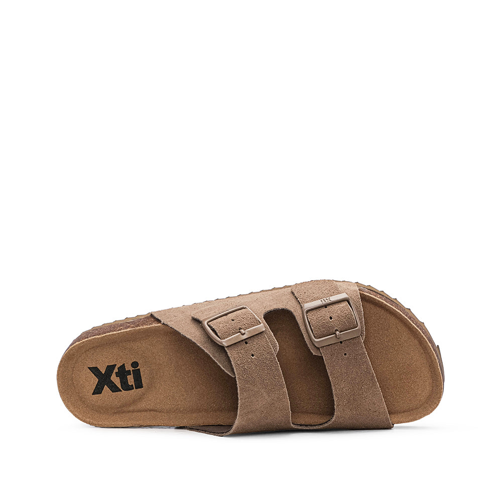 Chinelo Casual Homem Camurça Taupe