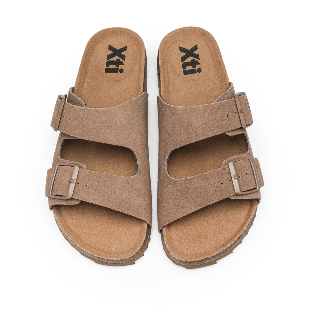 Chinelo Casual Homem Camurça Taupe