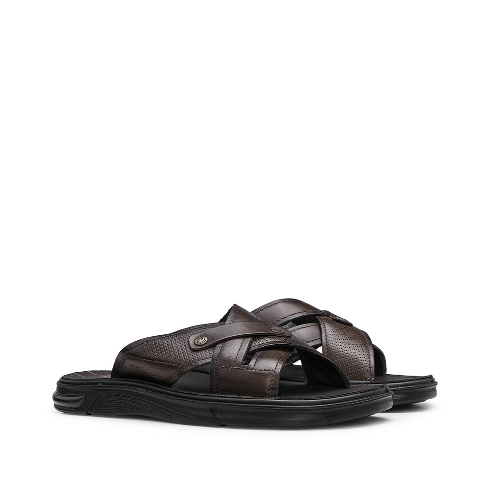 Chinelo Casual Homem Pele Castanho