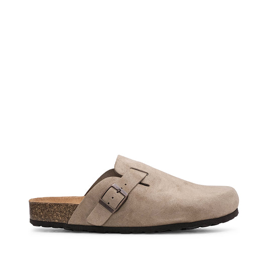 Chinelo Salto Raso Homem Camurça Taupe