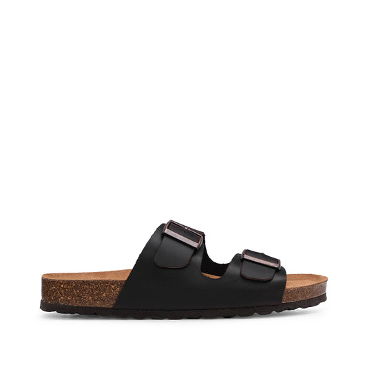 Chinelo Salto Raso Homem Nobuck Castanho