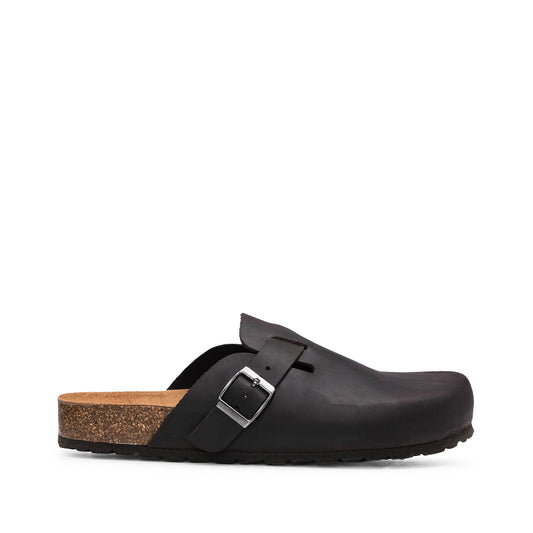Chinelo Salto Raso Homem Nobuck Castanho