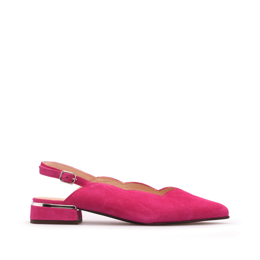 Sapato Salto Raso Mulher Camurça Fuxia