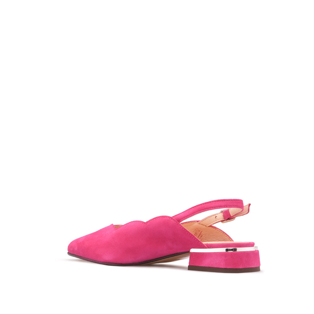 Sapato Salto Raso Mulher Camurça Fuxia