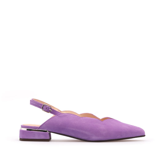 Sapato Salto Raso Mulher Camurça Violeta