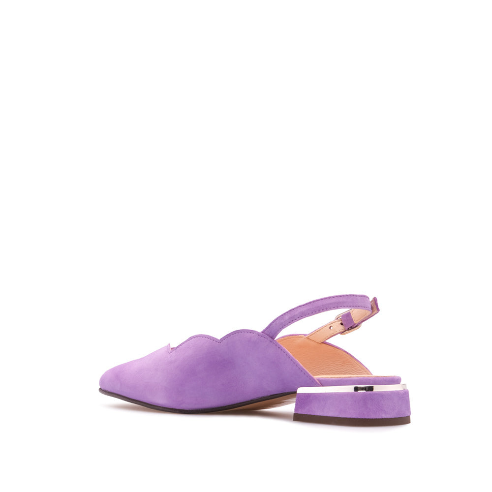Sapato Salto Raso Mulher Camurça Violeta